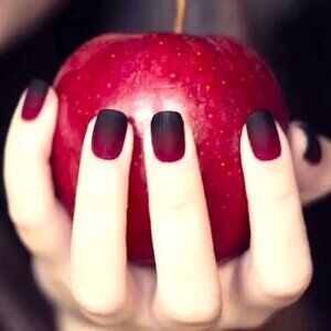 24 Red Ombre Nails Press On Style Matte Manicure Sexy Fade Goth Punk Reusable